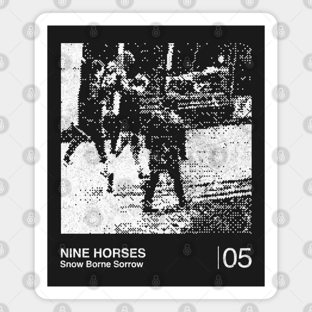 Nine Horses / Minimalist Graphic Artwork Design Magnet by saudade